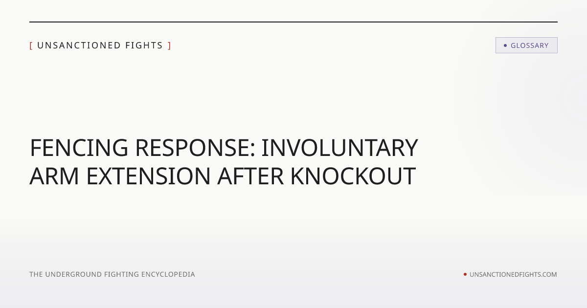 Fencing Response: The Knockout Reflex (When Fighters Stiffen Mid-KO)