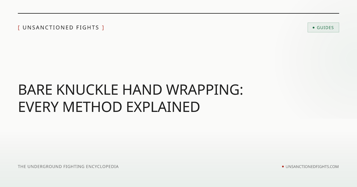 Bare Knuckle Hand Wrapping | UNSANCTIONED FIGHTS